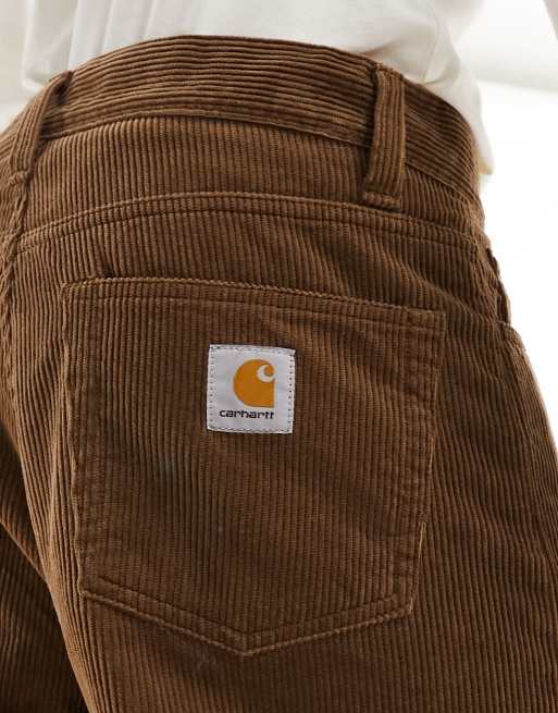 Carhartt WIP landon loose tapered corduroy trouserss in brown ASOS