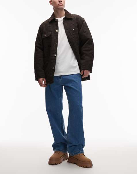 Carhartt WIP landon loose tapered denim jeans in blue heavy stone wash