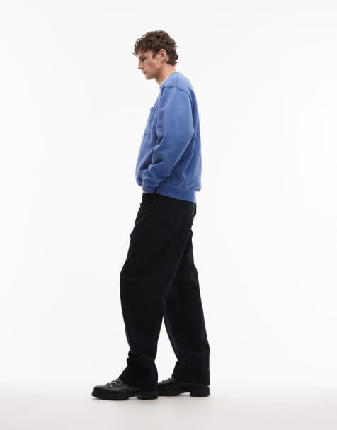 Carhartt WIP landon loose tapered denim jeans in dark navy overdye