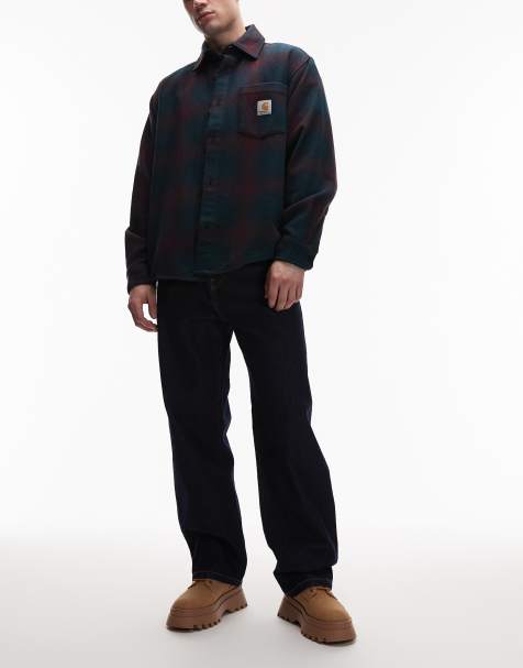 Carhartt WIP landon loose tapered denim jeans in indigo blue - view 1