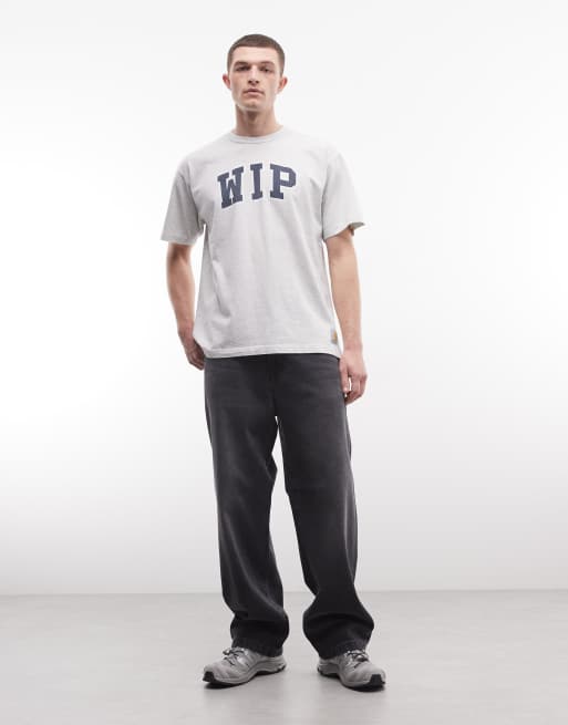 Carhartt WIP Landon loose tapered fit jeans in bleach black wash, 2 of 5
