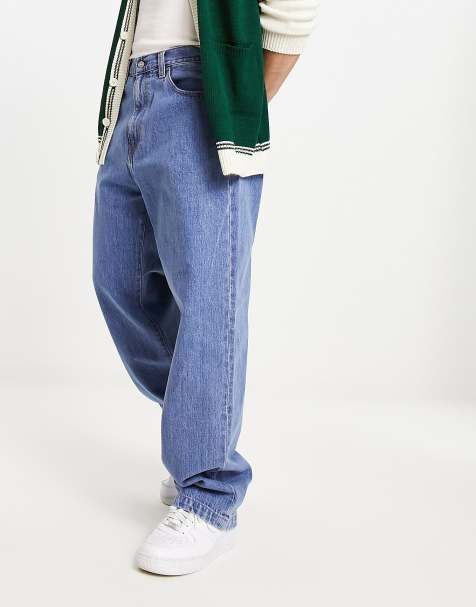 Carhartt WIP landon loose tapered fit jeans in blue bleach wash - view 1