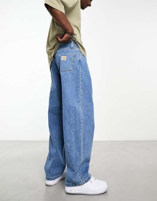 Carhartt WIP landon loose tapered fit jeans in blue stone wash