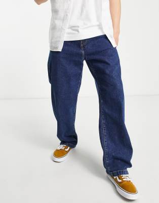 Carhartt WIP Carhartt WIP landon loose tapered fit jeans in blue wash