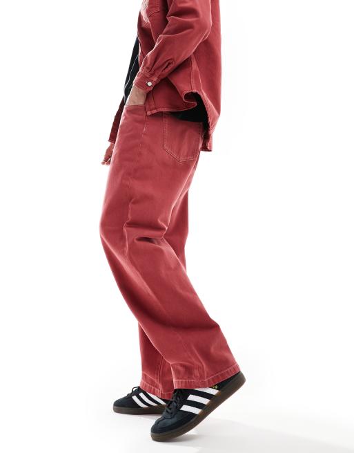 CARHARTT WIP SID PANT DAMSON RED W34 L32 Carhartt WIP Sid Pant