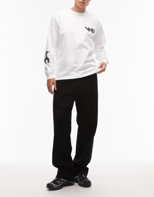 Carhartt WIP landon loose tapered trousers in black, 2 of 5