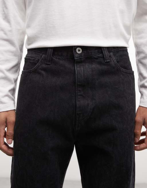 Carhartt WIP Landon löst avsmalnande jeans i svart ormcamouflage, 5 av 5