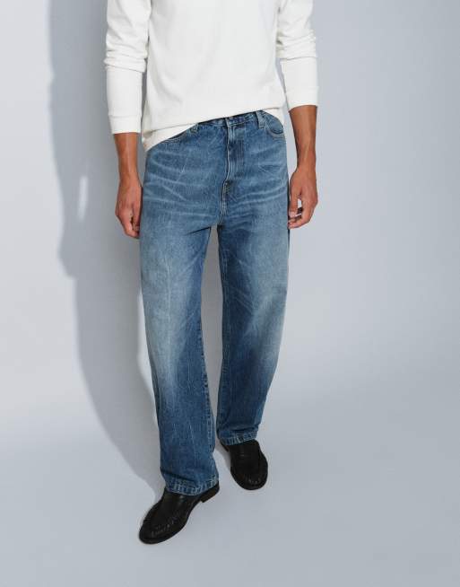 Carhartt WIP Landon løse tapered jeans i mellemvask blå, 2 af 5