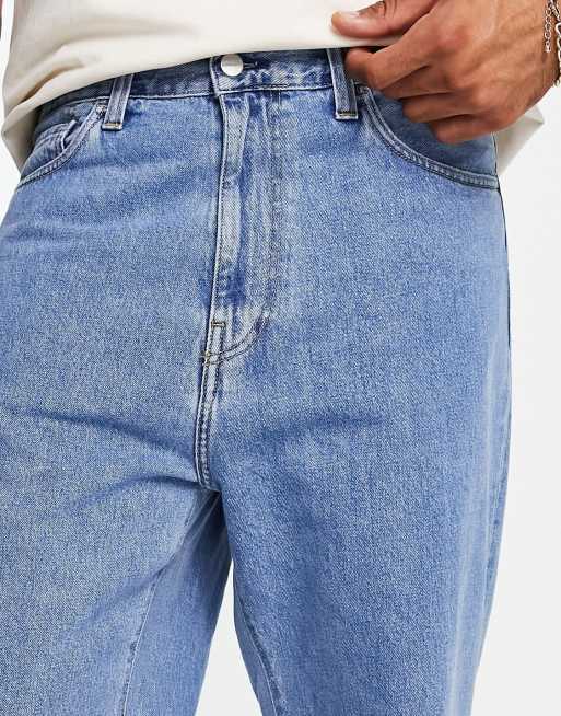 Carhartt WIP - Landon - Løstsiddende jeans med tapered pasform i blå vask, 4 af 4