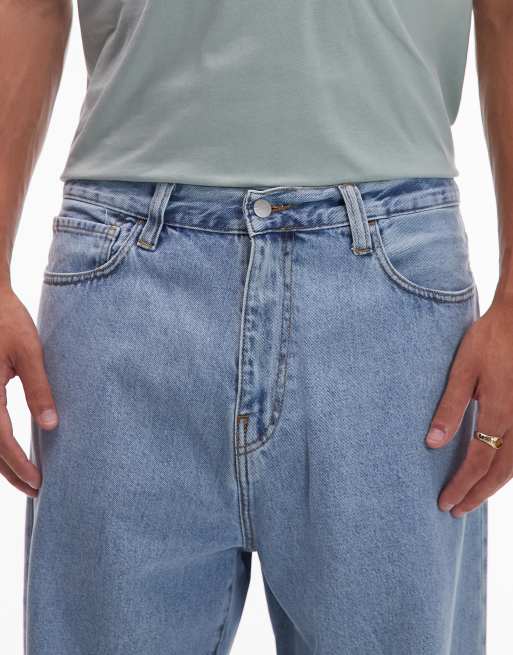 Carhartt WIP - Landon - Mellemblå og tapered jeans med løs pasform, 4 af 5