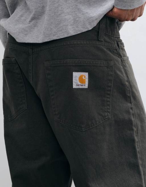 Carhartt WIP – Landon – Mörkgrå, avsmalnande byxor med ledig passform, 3 av 5