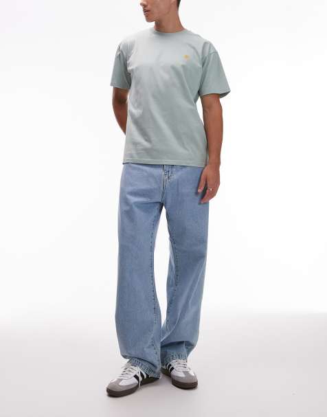 Carhartt WIP landon loose tapered fit jeans in mid blue