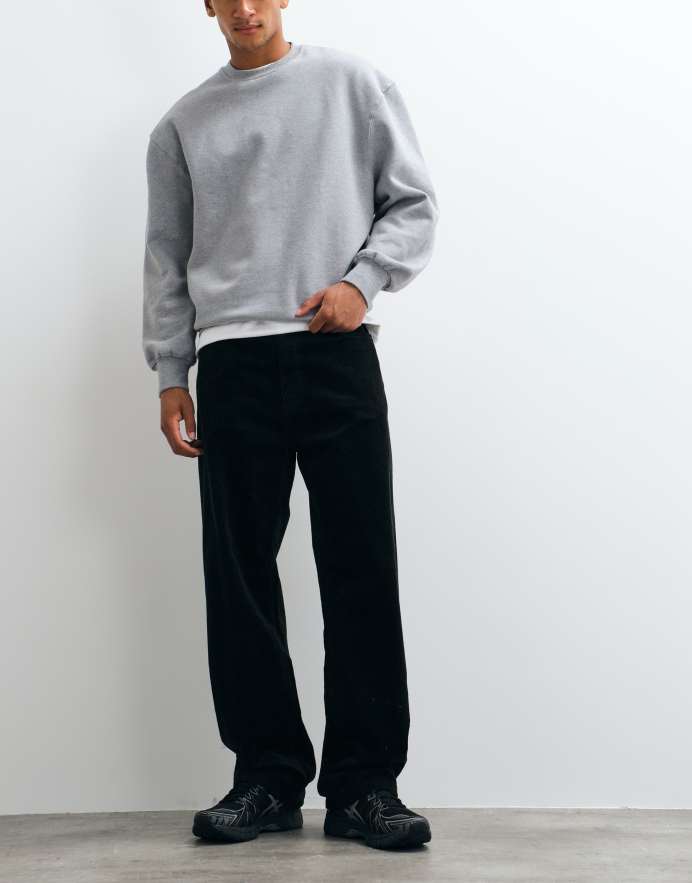 Carhartt WIP Landon pantalones de pana de corte holgado cónico en verde oscuro