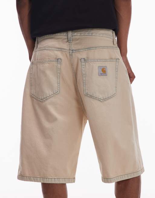 Carhartt WIP – Landon – Piaskowe bielone jortsy jeansowe, 5 z 5