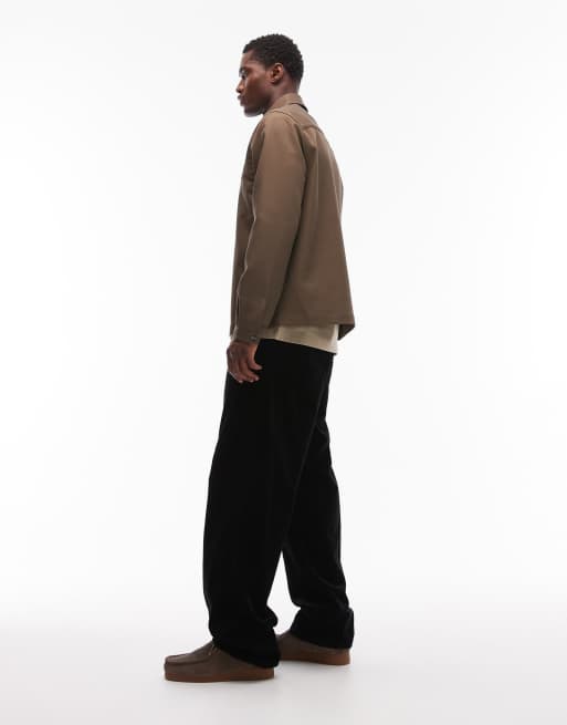 Carhartt WIP - Landon - Sorte fløjlsbukser med løstsiddende tapered fit, 3 af 5
