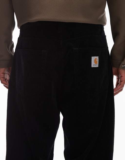 Carhartt WIP - Landon - Sorte fløjlsbukser med løstsiddende tapered fit, 5 af 5