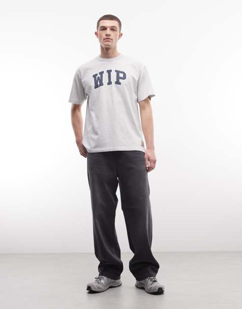 Carhartt WIP - Landon - Toelopende jeans met losse pasvorm in gebleekt zwart - view 1