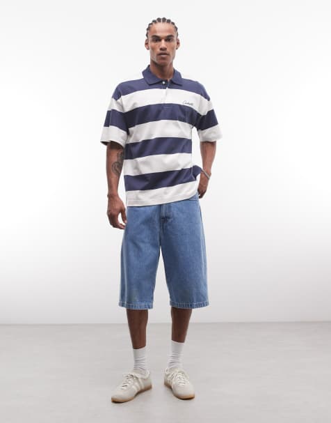 Carhartt WIP - Langdon - Jort in blauw met lichte wassing - view 1