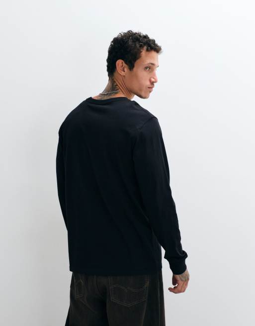 Carhartt WIP - Langærmet sort T-shirt med lomme, 4 af 5