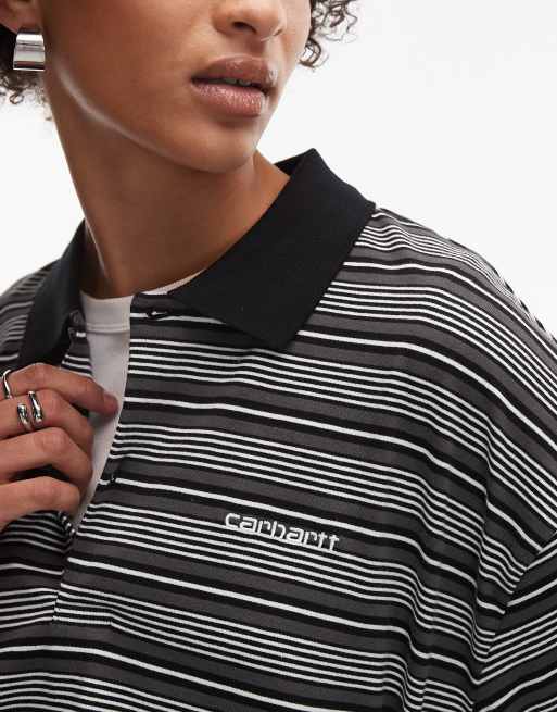 Carhartt WIP – Largo – Svartrandig pikétröja med långa ärmar, 2 av 4