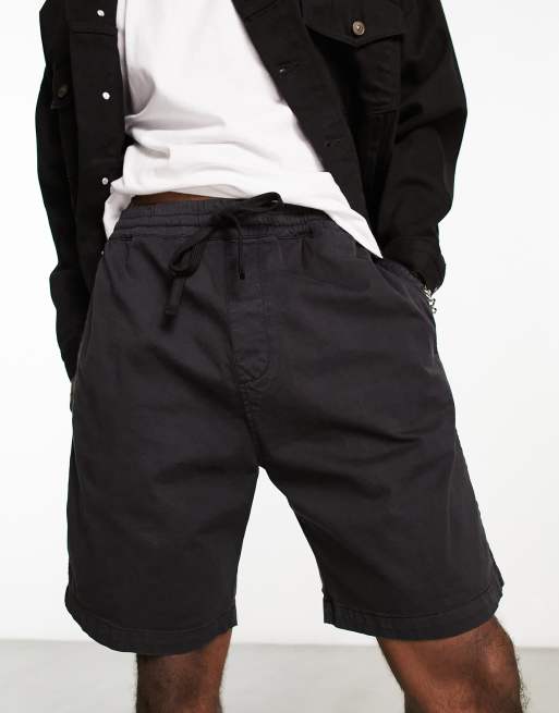 Carhartt WIP Lawton relaxed shorts in black, 4 of 4