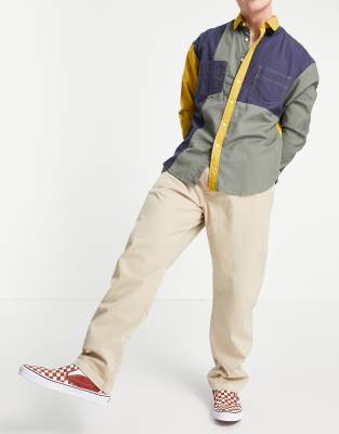 Carhartt WIP Lawton Relaxed Straight Fit Pants in beige-Neutral