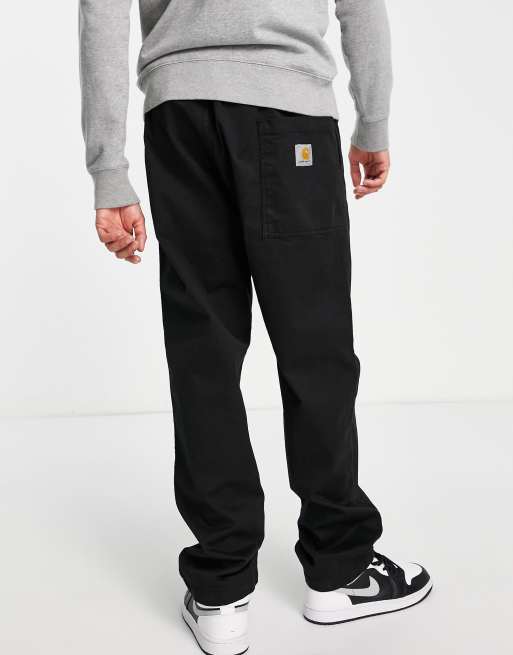 Carhartt WIP Lawton relaxed straight twill pants in black, 2 of 4