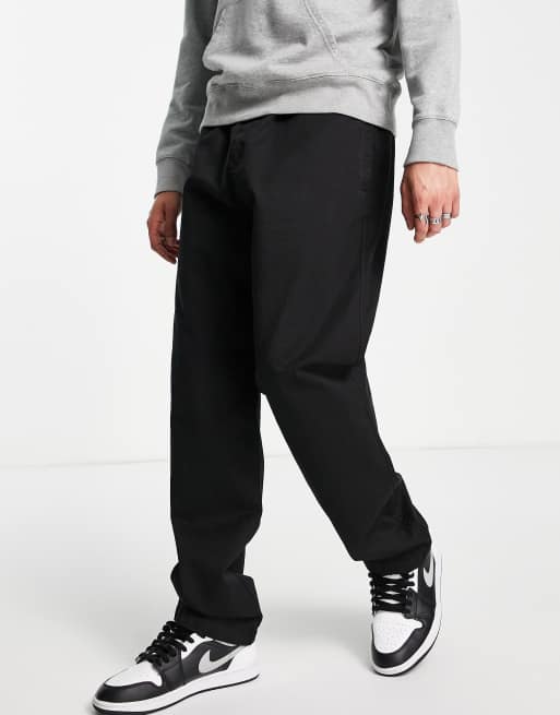 Carhartt WIP Lawton relaxed straight twill pants in black, 3 of 4
