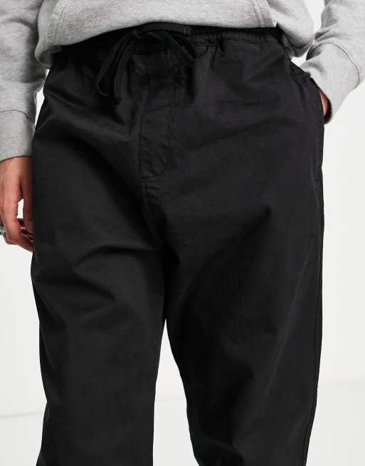 Carhartt WIP Lawton relaxed straight twill pants in black, 4 of 4