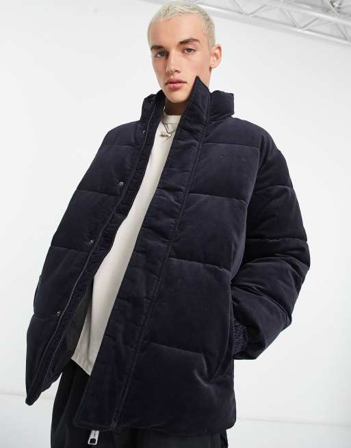 Corduroy puffer deals jacket