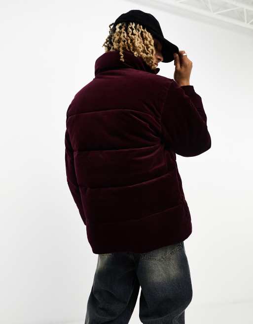 Carhartt WIP - Layton - Gewatteerd jack van corduroy in bordeauxrood, 3 van 4