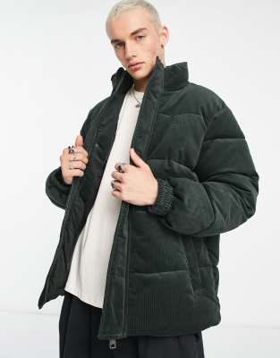 Veste blazer velours côtelé vert foncé femme | Cache Cache