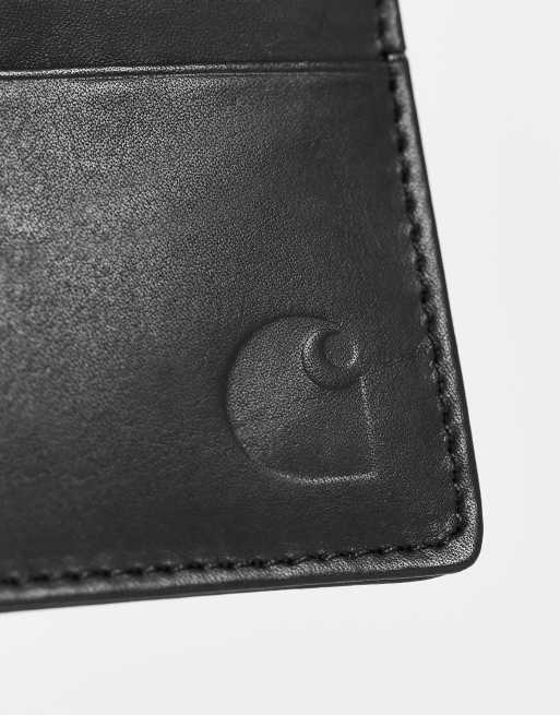 Carhartt WIP leather wallet in black