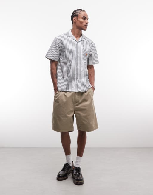 Carhartt WIP - Leavel - Chemise ample à rayures - Bleu, 3 de 5