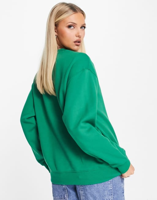 Carhartt WIP – Legeres Sweatshirt in Grün mit Logostickerei, 2 von 4