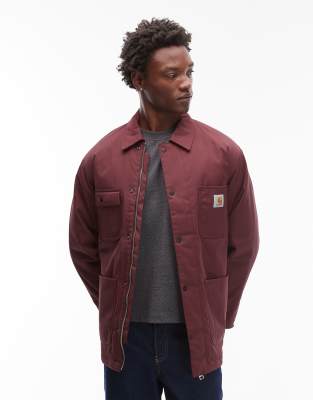 Carhartt WIP Carhartt WIP leroy water resistant chore coat in dark red