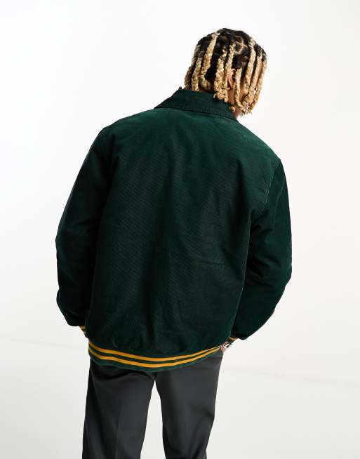 Carhartt WIP Letterman Veste en velours c tel Vert