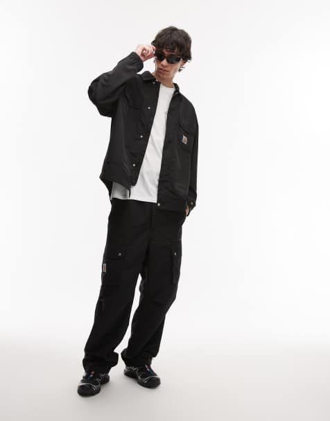 Carhartt WIP liam utility overshirt in black