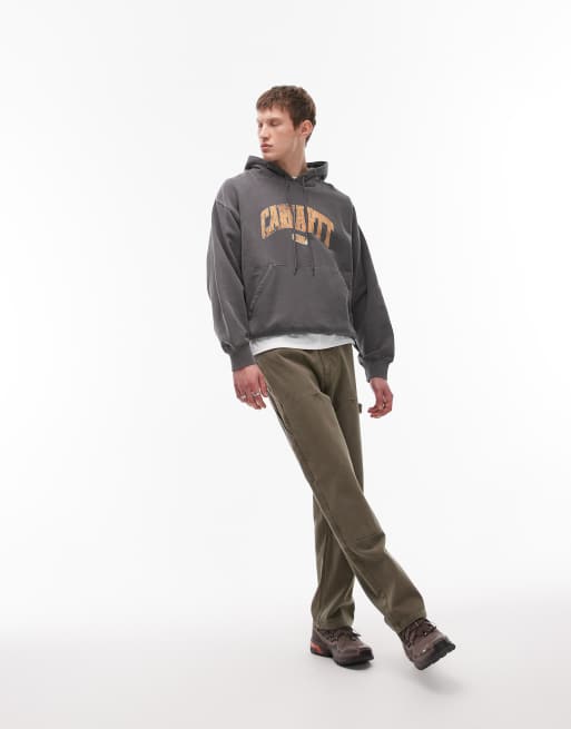 Carhartt WIP – Library – Czarna sprana bluza z kapturem z grafiką, 3 z 4