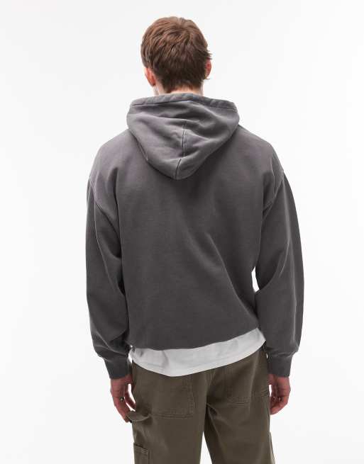 Carhartt WIP – Library – Czarna sprana bluza z kapturem z grafiką, 4 z 4