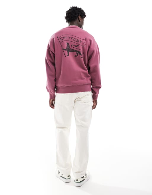 Carhartt WIP Lila sweatshirt med stamplat Detroit tryck ASOS