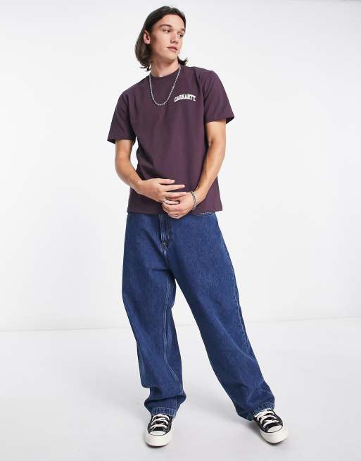 Carhartt WIP – Lila t-shirt i collegestil, 2 av 4