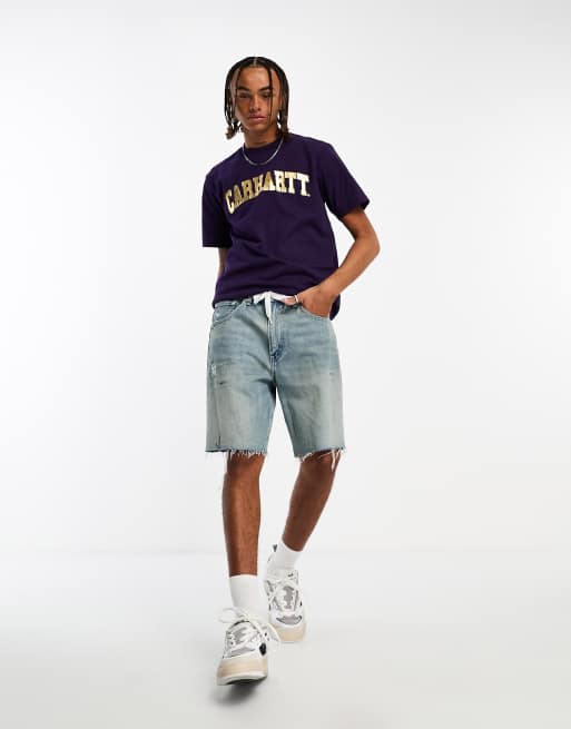 Carhartt WIP – Lila t-shirt i collegestil, 3 av 4