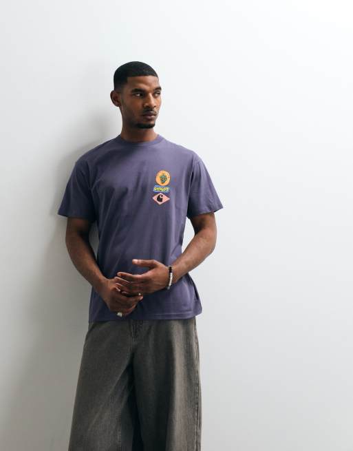 Carhartt WIP – Lila t-shirt med staplat vindruvstryck, 2 av 5