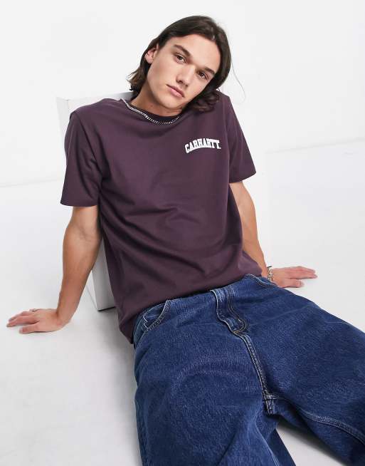 Carhartt WIP - Lilla T-shirt i college-stil