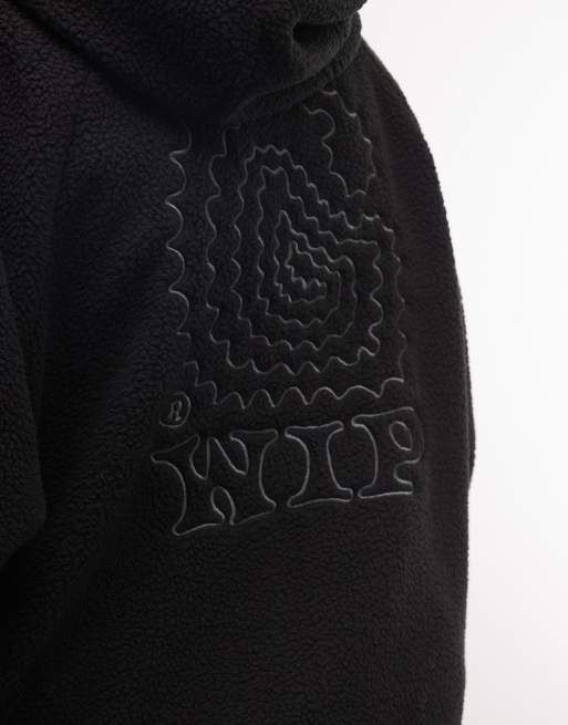 Carhartt WIP Limn fleecejakke med gennemgående lynlås i sort, 2 af 4