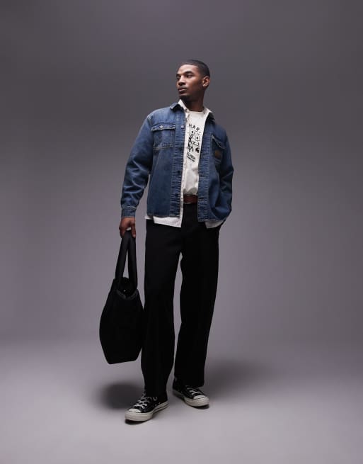 Carhartt WIP lincoln shirt jacket in mid wash | ASOS