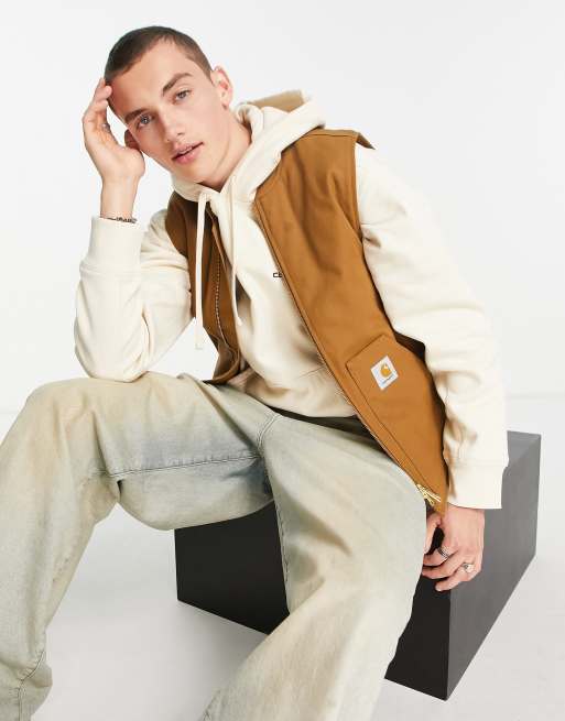 Carhartt WIP lined vest in brown