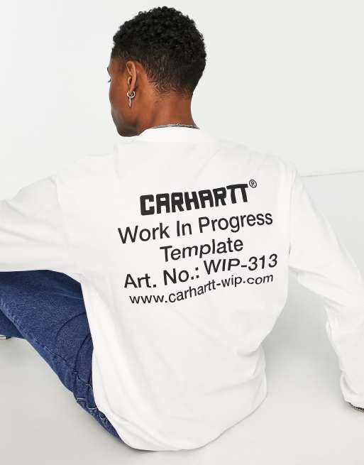 Carhartt WIP - Linograph - Top met lange mouwen in wit
