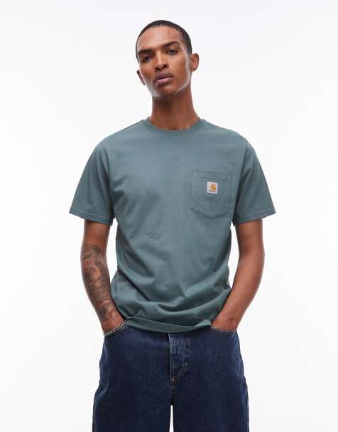 Carhartt WIP – Ljusgrön t-shirt med ficka - view 1